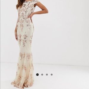 GODDIVA off shoulder maxi dress |Size 8| Worn Once